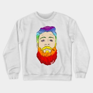 Rainbow beard Crewneck Sweatshirt